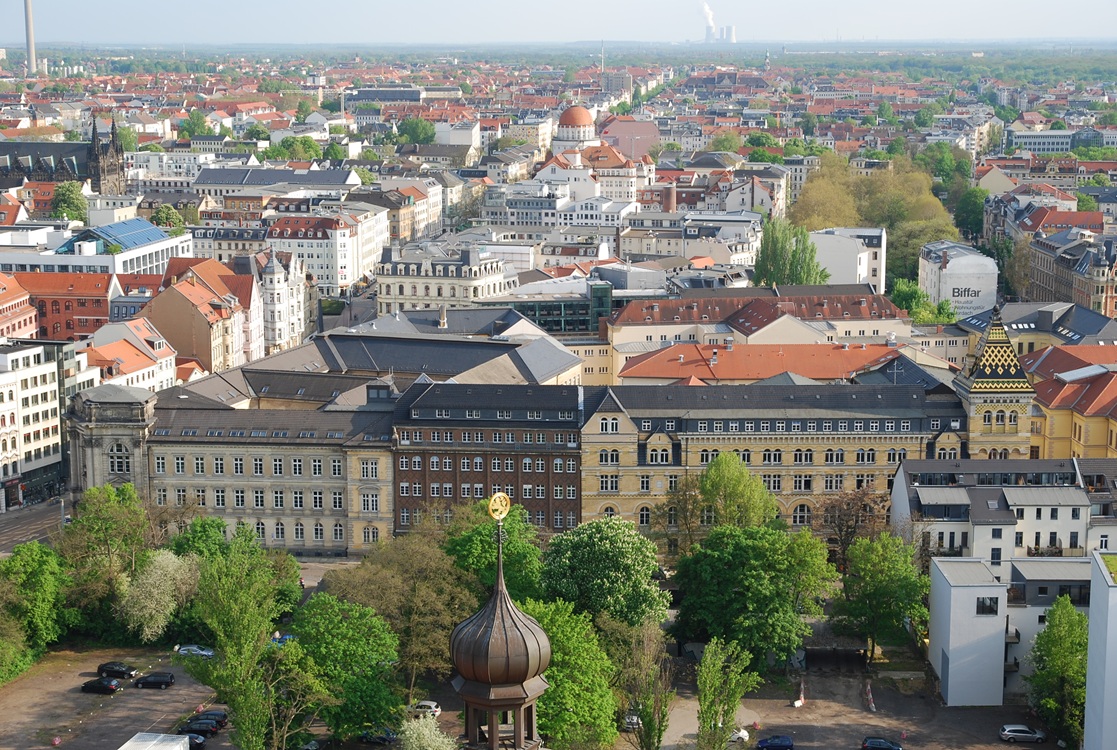 Leipzig von oben Blick vom Turm des Neuen Rathauses