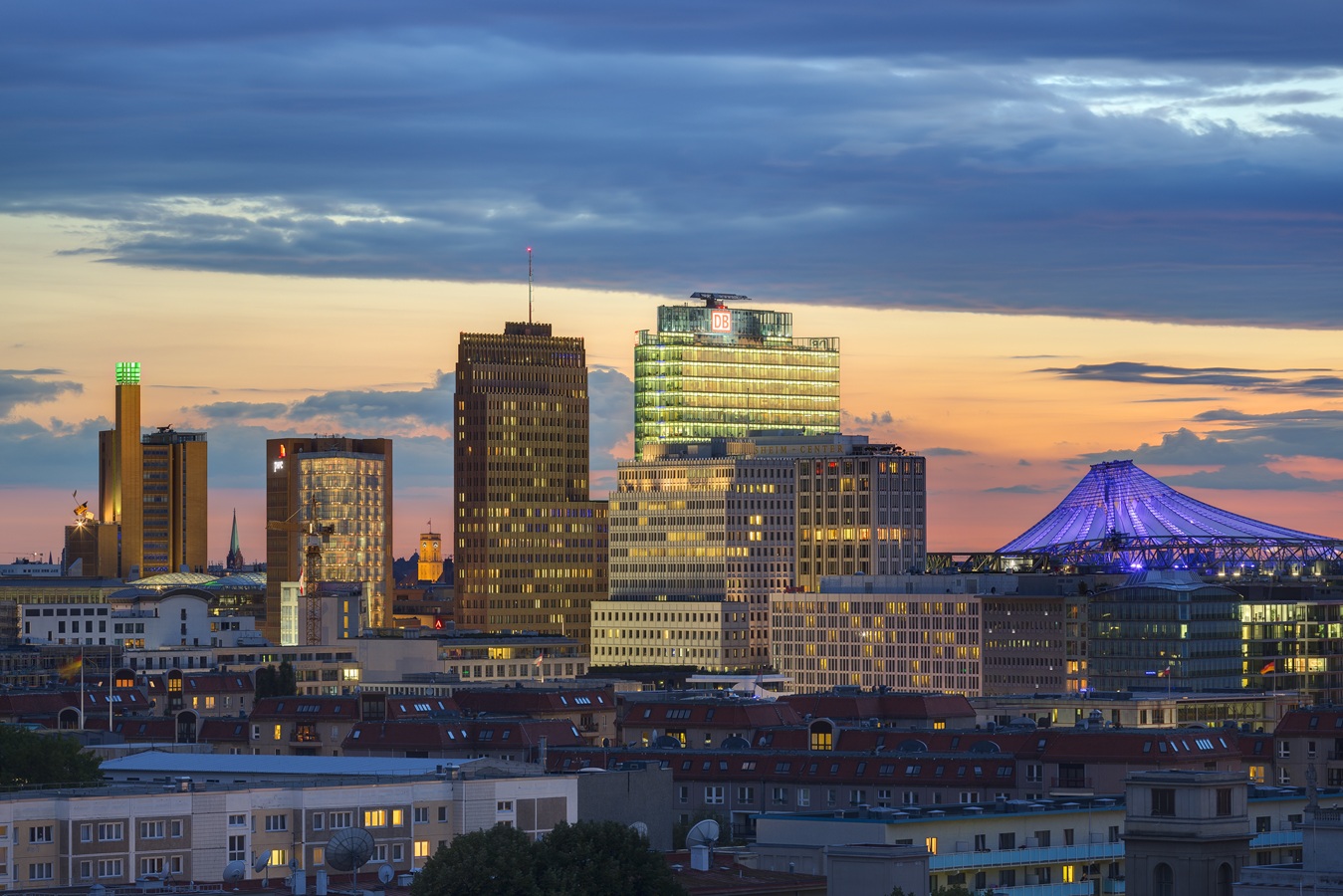 Blick auf den Potsdamer Platz in Berlin - Mitte