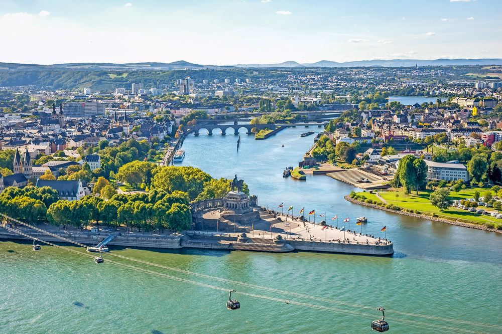 Koblenz, Blick auf das Deutsche Eck 